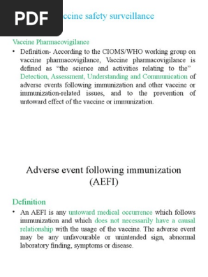 vaccine safety surveillance in pharmacovigilance